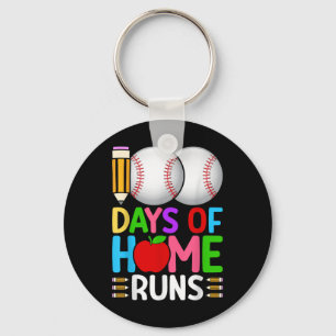 Porte-clés 100 Jours À Domicile Le Baseball 100E Jour De
