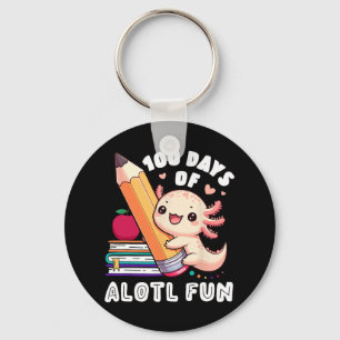 Porte-clés 100 Jours D'École Axolotl Joyeux Enseignant 100E J