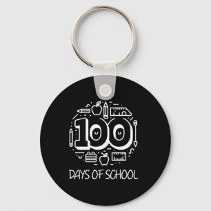Porte-clés 100 Jours D'École Chalk Clical Enseignant Enfants 