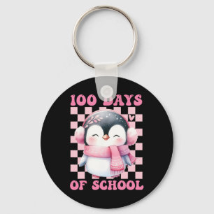 Porte-clés 100 Jours D'École Cute Penguin Avec Ckpack School