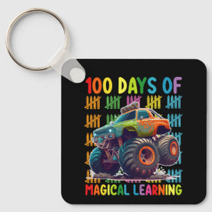 Porte-clés 100 jours d'école de camion monstre d'apprentissag