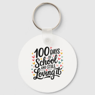 Porte-clés 100 Jours D'École Et Toujours Aimant