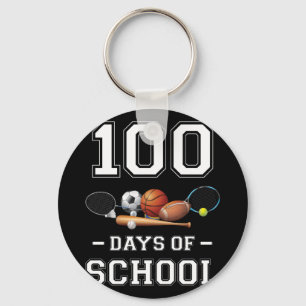 Porte-clés 100 Jours d'école et toujours aimer 100 Football