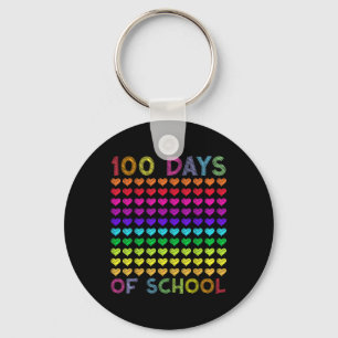 Porte-clés 100 Jours D'École Et Toujours Aimer Il Coeur