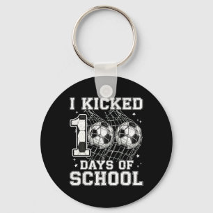 Porte-clés 100 jours d'école j'ai botté le football 100e jour