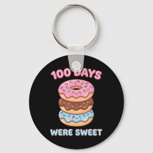 Porte-clés 100 jours étaient doux Kawaii Donut 100e jour d'éc