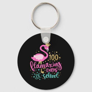 Porte-clés 100 Jours Flamazing De Flamant rose D'École Enseig