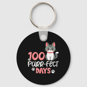 Porte-clés 100 jours parfaits pour les amoureux des chats 100