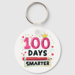 Porte-clés 100 Jours plus intelligents d'enseignant scolaire