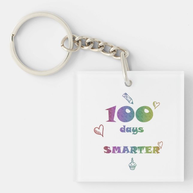 Porte-clés 100 jours Porte - clé intelligent - 100e jour d'éc (Devant)