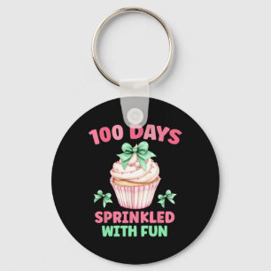 Porte-clés 100 Jours Saupoudrés De Cupcake Fun 100E Jour De S