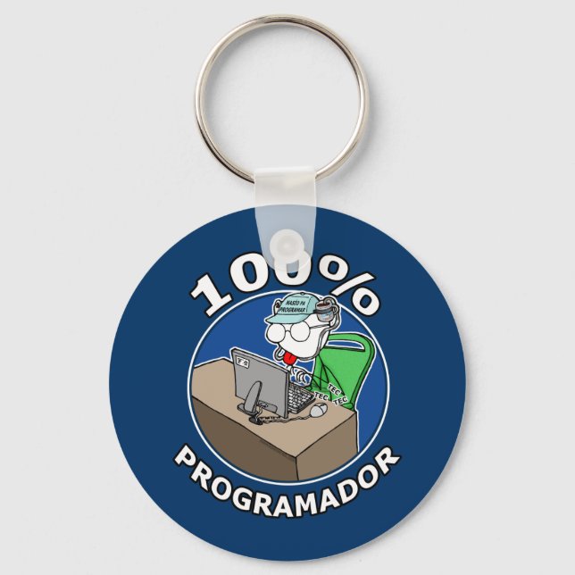 Porte-clés 100% Programmeur (Recto)