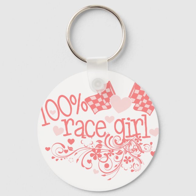 Porte-clés 100% Race Girl (Recto)