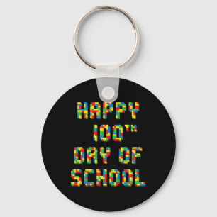 Porte-clés 100E Jour De Bâtiments De Construction Scolaire En