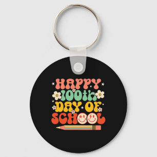 Porte-clés 100e Jour De L'École Enseignant Enfants Retro Supe