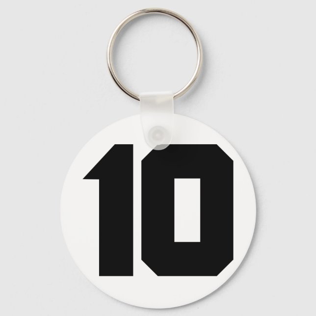 Porte-clés 10 dix nombre (Recto)