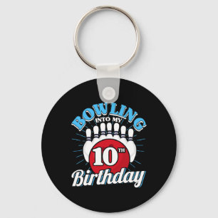 Porte-clés 10e anniversaire Bowling Thème Bowling Into Annive