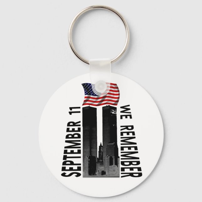 Porte-clés 11 septembre Nous nous souvenons de l'hommage comm (Recto)