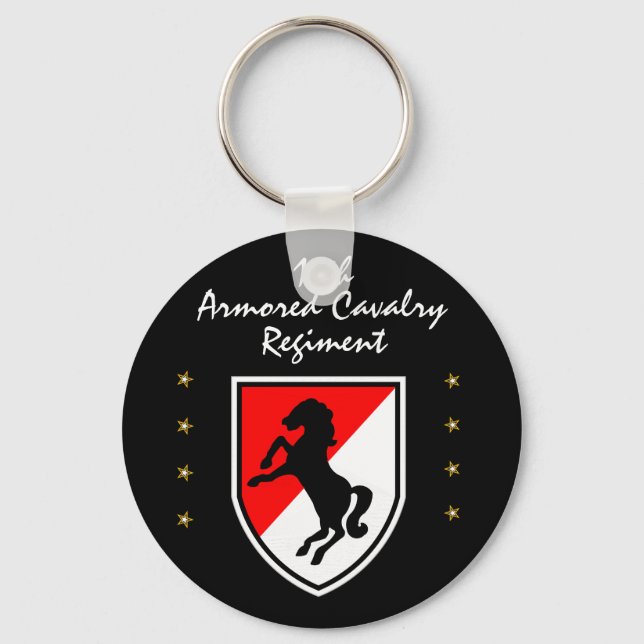 Porte-clés 11e RÉGIMENT DE CAVALERIE ARMOIRE BLACKHORSE (Recto)