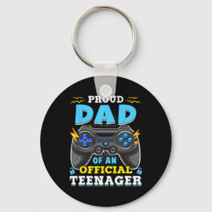 Porte-clés 13e anniversaire Fier Papa Officiel Adolescent Vid