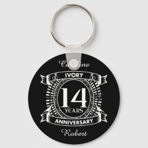 Porte-clés 14E anniversaire de l'IVORY mariage
