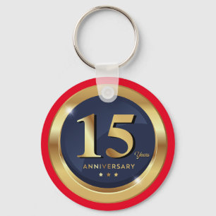 Porte-clés 15e anniversaire de mariage 
