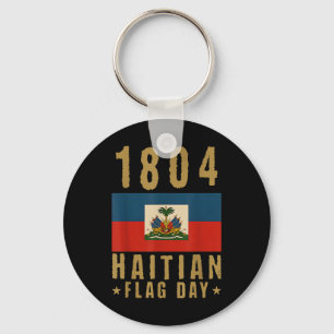 Porte-clés 1804 Jour du Drapeau haïtien Fierté d'Haïti Femme