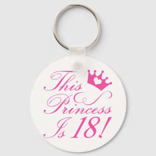 Porte-clés 18e anniversaire Princesse