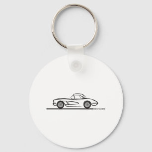 Porte-clés 1958 Corvette Hardtop