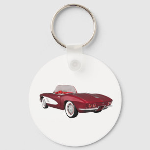 Porte-clés 1961 Corvette C1 : Candy Apple Finish :
