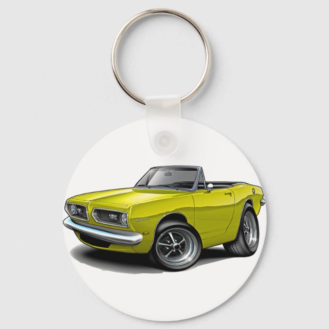 Porte-clés 1967-69 Barracuda Yellow Convertible (Recto)