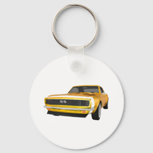 Porte-clés 1967 Camaro SS : Finition jaune : 3D Modèle :