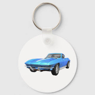 Porte-clés 1967 Corvette Sports Car : Blue Finish :
