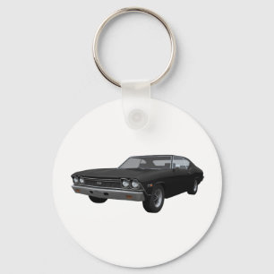 Porte-clés 1968 Chevelle SS : Finition noire