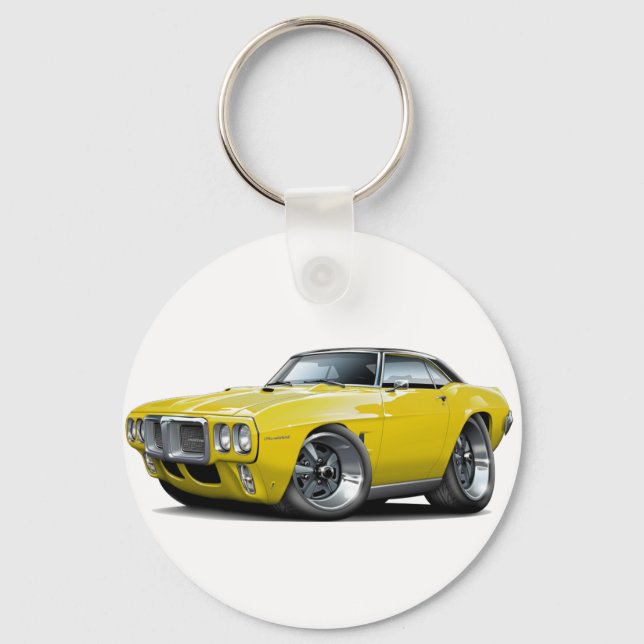 Porte-clés 1969 Pompier Yellow-Black Top Car (Recto)