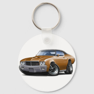 Porte-clés 1970-72 Buick GS Brown Black Top Car