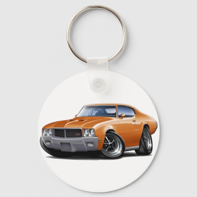 Porte-clés 1970-72 Buick GS Orange Car (Recto)