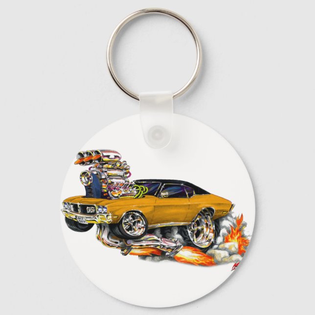 Porte-clés 1970-72 Buick GS Orange Car (Recto)