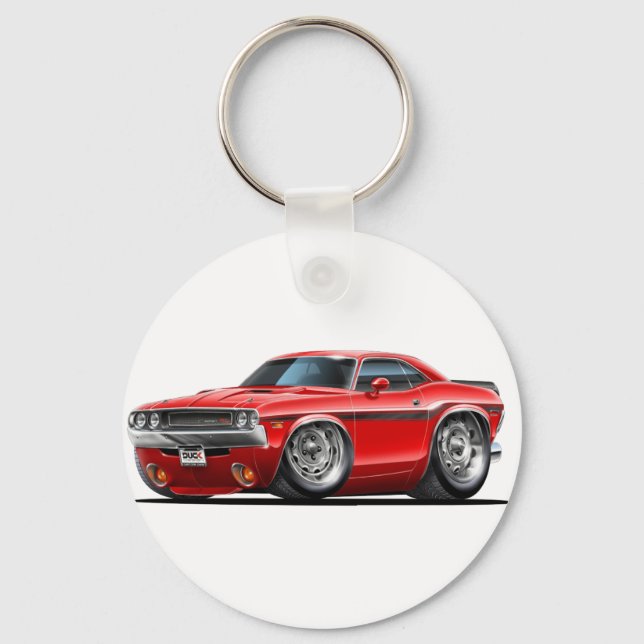 Porte-clés 1970-72 Challenger Red Car (Recto)