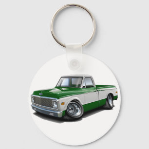 Porte-clés 1970-72 Chevy C10 Green-White Truck