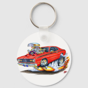 Porte-clés 1970-74 Plymouth Duster Red Car