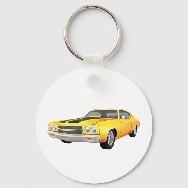 Porte-clés 1970 Chevelle SS : Fin jaune : (Recto)