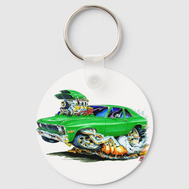 Porte-clés 1971-1974 Nova Green Car (Recto)