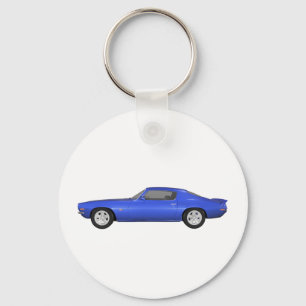 Porte-clés 1972 Camaro Z28: Muscle Car: Blue Finish: