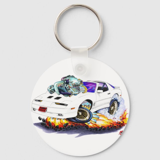 Porte-clés 1982-92 Trans Am White Turbo GTA (Recto)