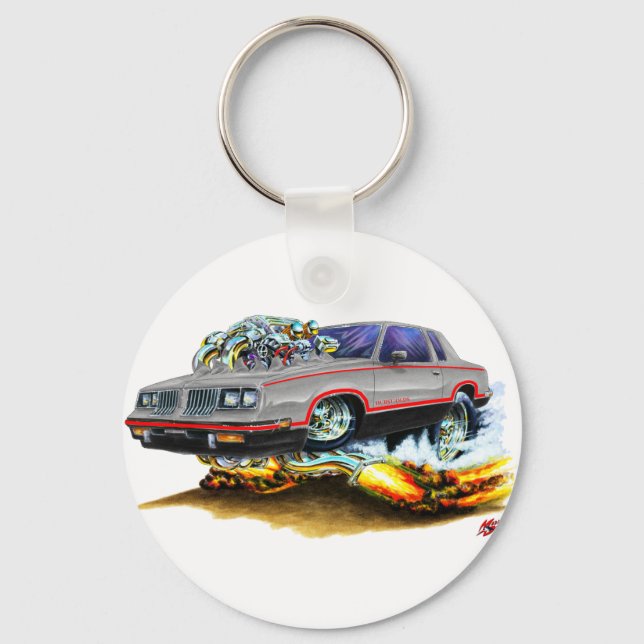 Porte-clés 1984-88 Hurst Olds Gray-Black Car (Recto)