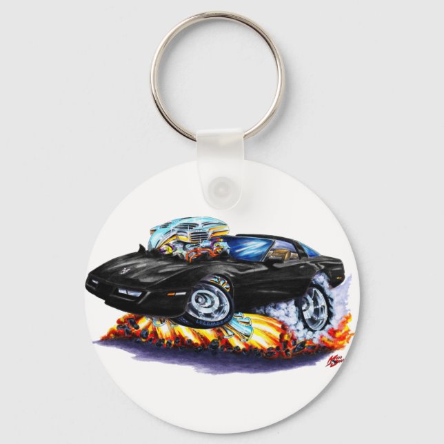 Porte-clés 1984-93 Corvette Black Car (Recto)