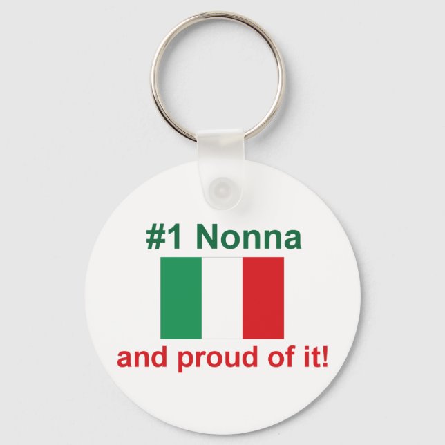 Porte-clés #1 Italien Nonna et fière de lui ! Cadeau (Recto)