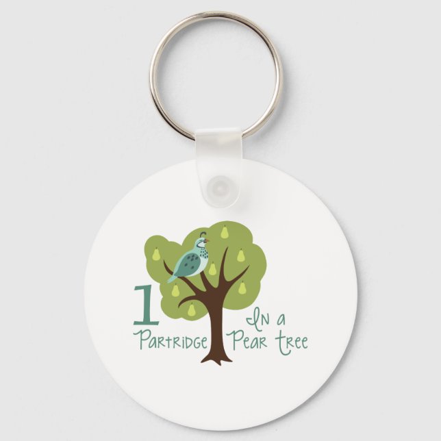 Porte-clés 1 Perdrix Dans L'Arbre À Poires (Recto)
