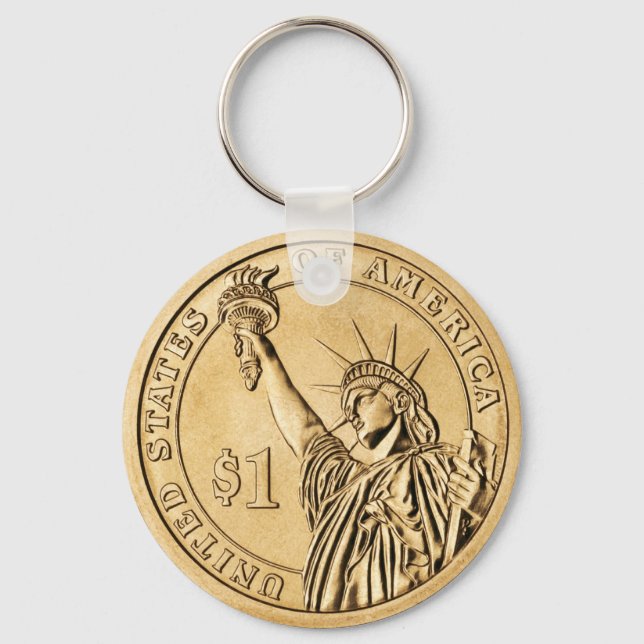 Porte-clés 2007 Une pièce présidentielle d'un dollar de la Mo (Recto)